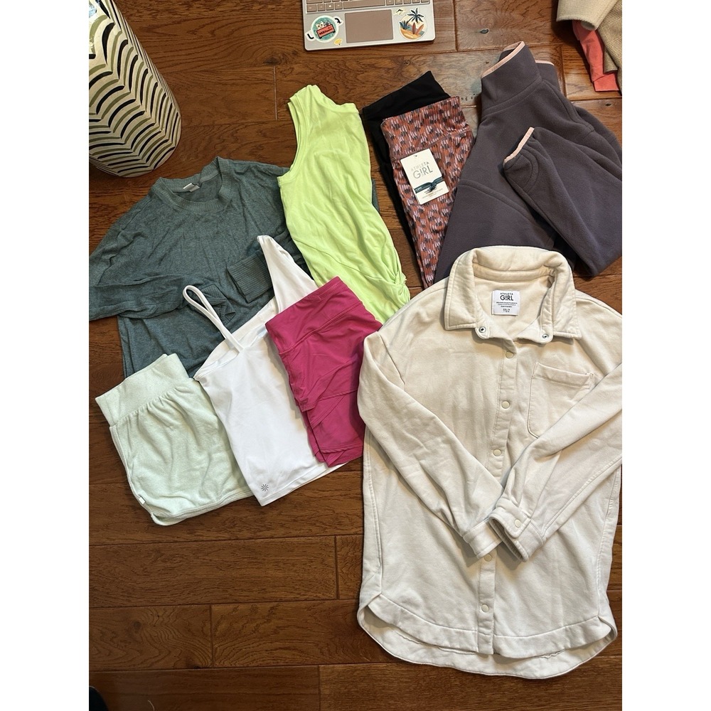 Athleta Girl Size 16 Clothing Lot 9 Pcs NWT Leggings Skort Shacket Fleece XS